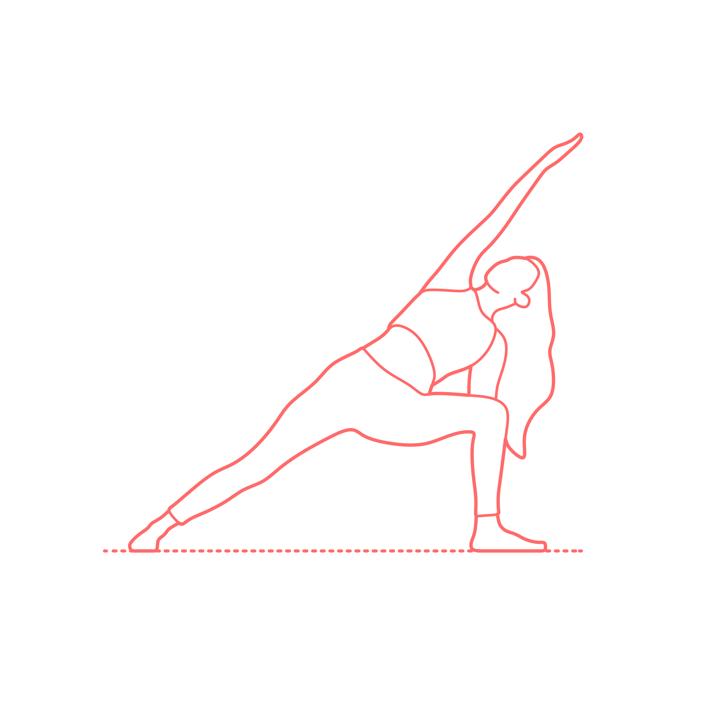 Humans Yoga Poses Extended Side Angle Pose Stencil Svg Vector Free Vectors